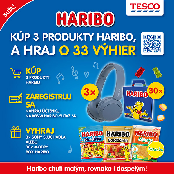 Vyhraj 3x slúchadlá a ďalších 30 cien s Tesco SK